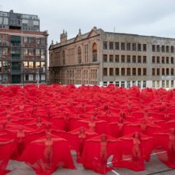 Tunick participant striking precinct greville prahran