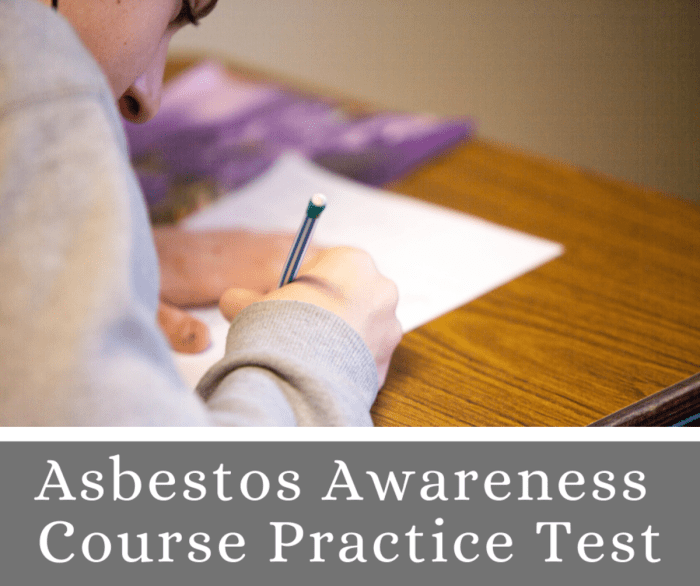 Asbestos open book exam answers