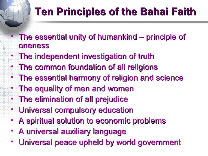 The 12 principles of the baha i faith