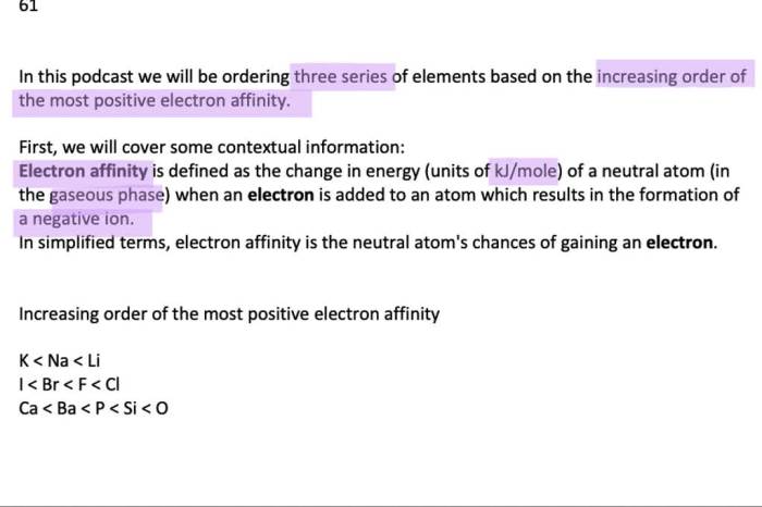 Rank the elements by effective nuclear charge