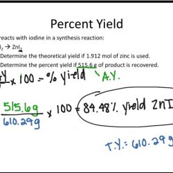 Limiting reactant and percent yield worksheet answers